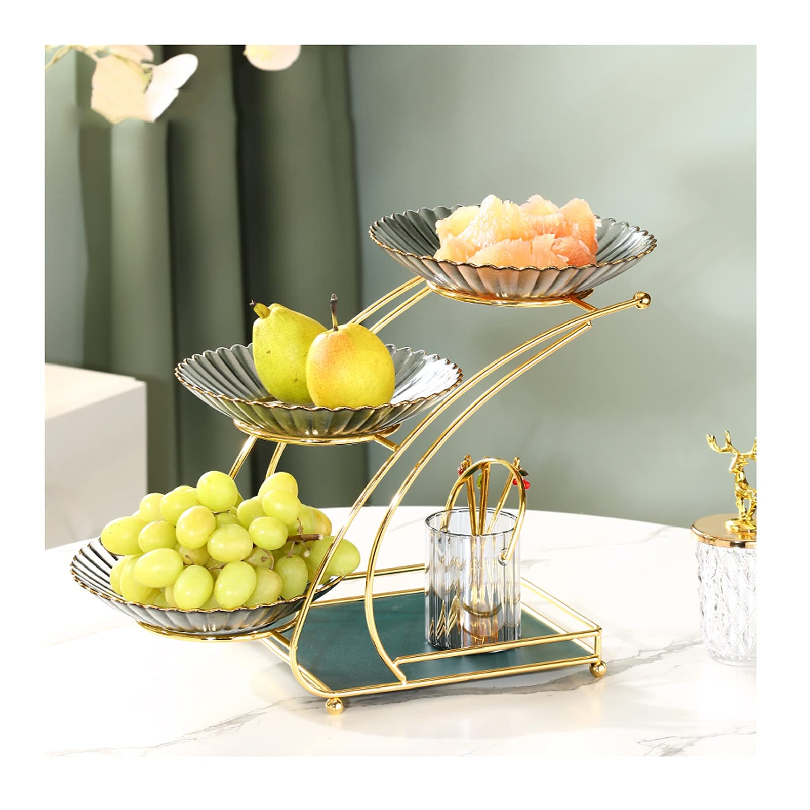 希少 カルティエ メゾン ケーキ フルーツ皿 豪華 キラキラゴールド ブラック Amazon｜シェルフ フルーツ ボウル 3段 セラミック ケーキ スタンド